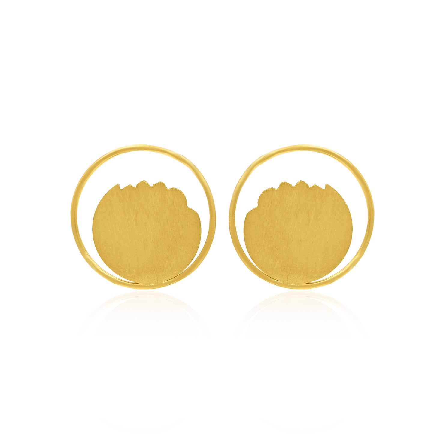 Wrapped Maple Leaf Stud Earrings