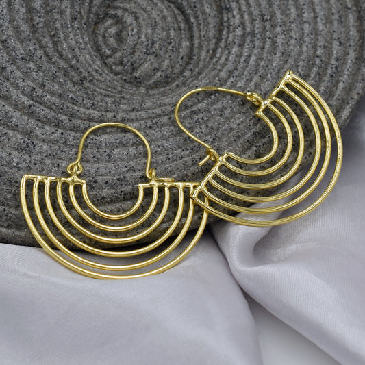 Solar Rays Hoop Earrings