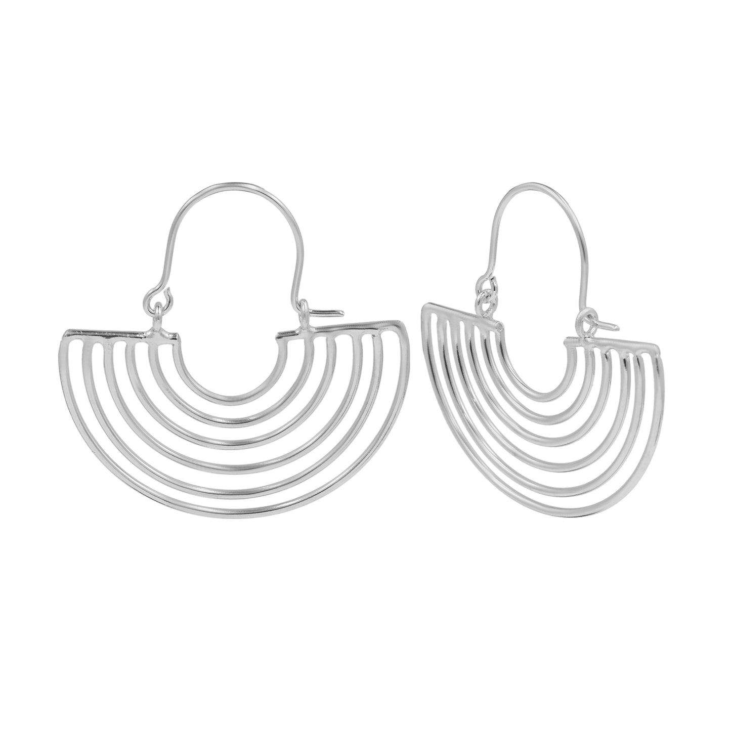 Solar Rays Hoop Earrings