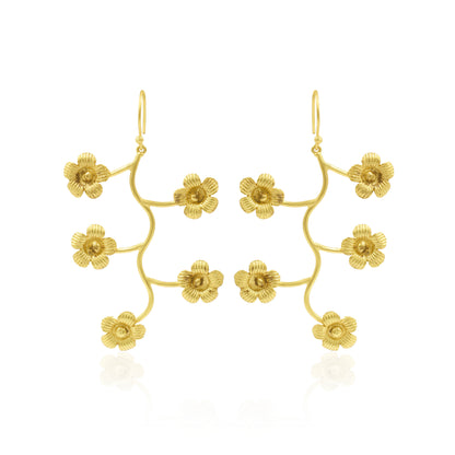 Flower Branches Hook Earrings