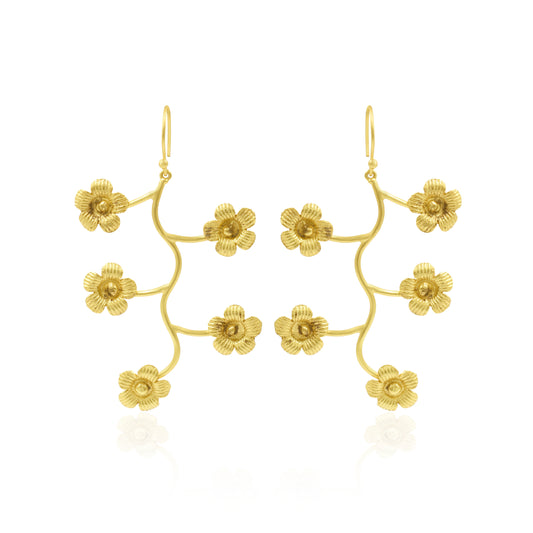 Flower Branches Hook Earrings