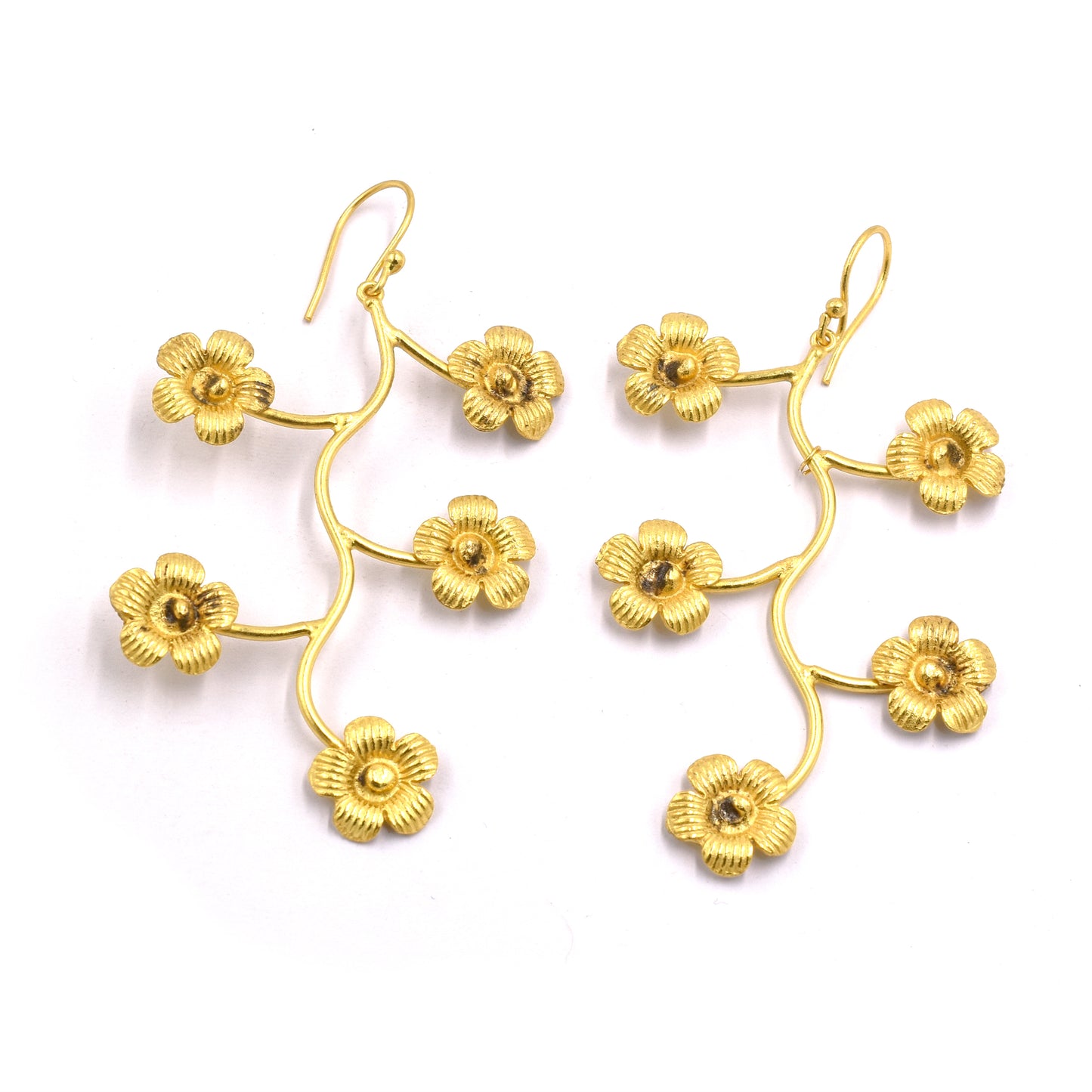 Flower Branches Hook Earrings