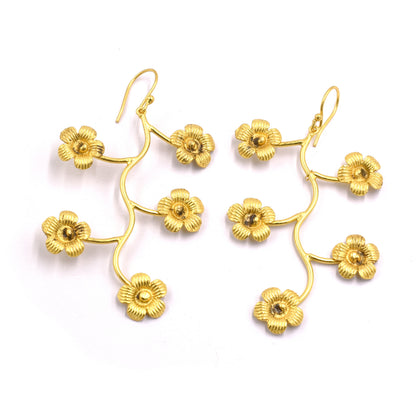 Flower Branches Hook Earrings