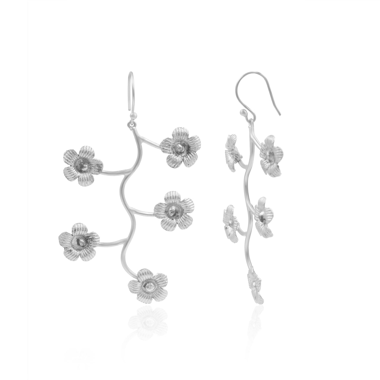 Flower Branches Hook Earrings