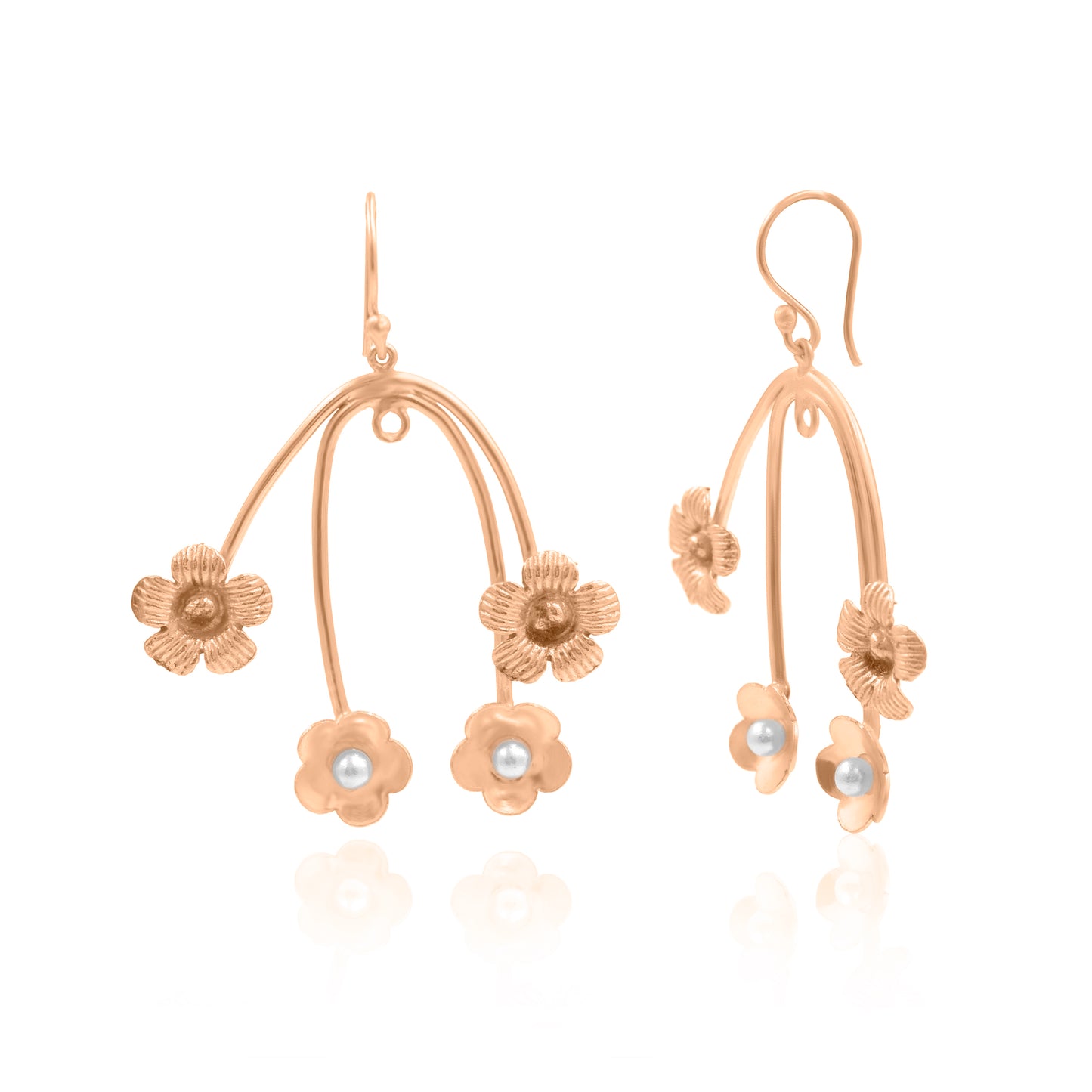 Flower Fall Hook Earrings