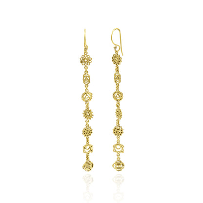 Floral String Hook Earrings