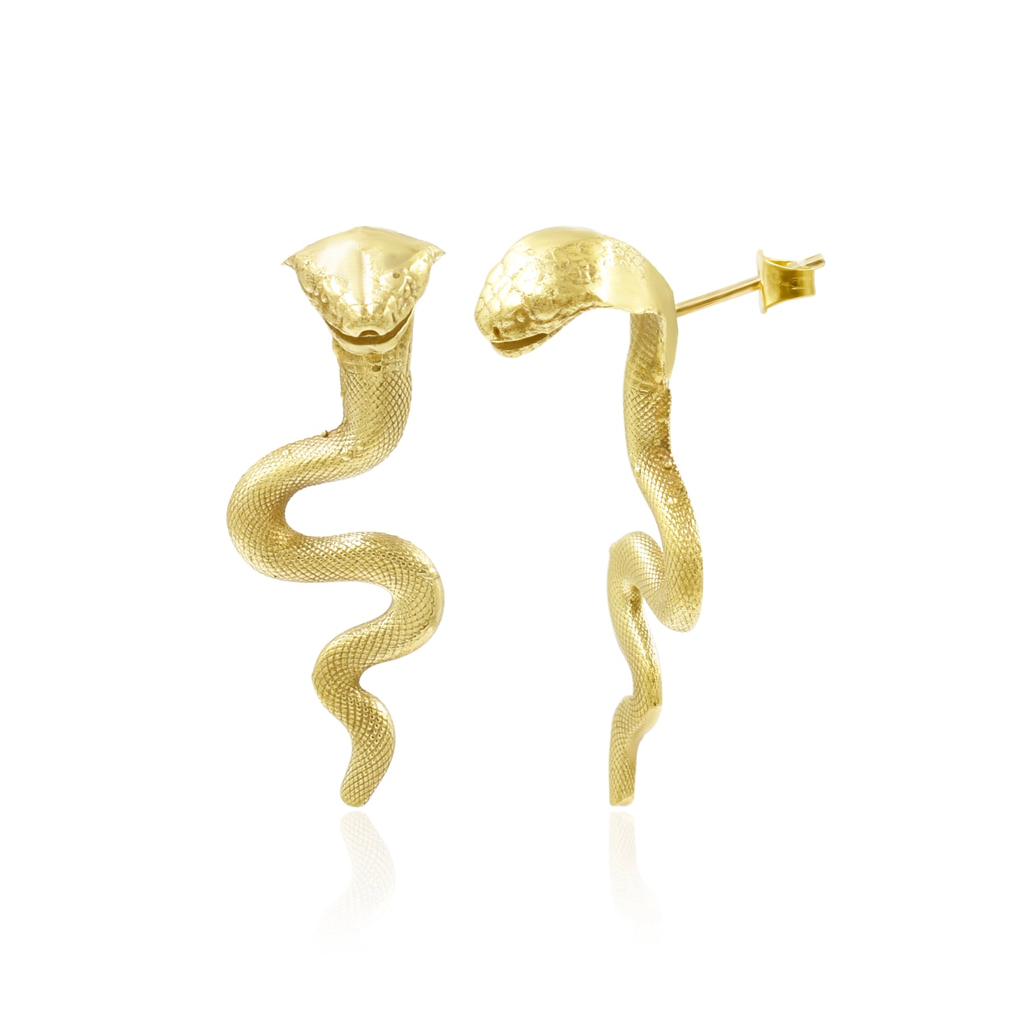 Snake Waves Stud Earrings