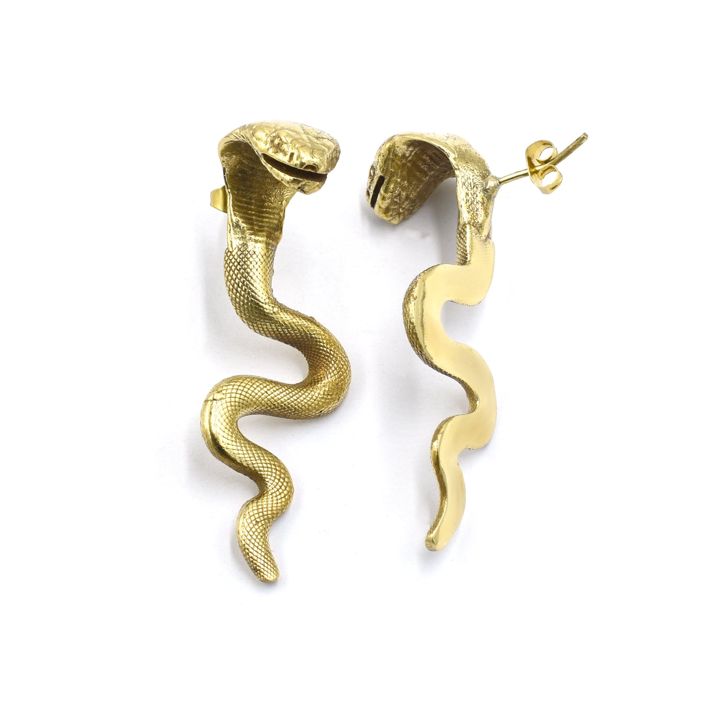 Snake Waves Stud Earrings