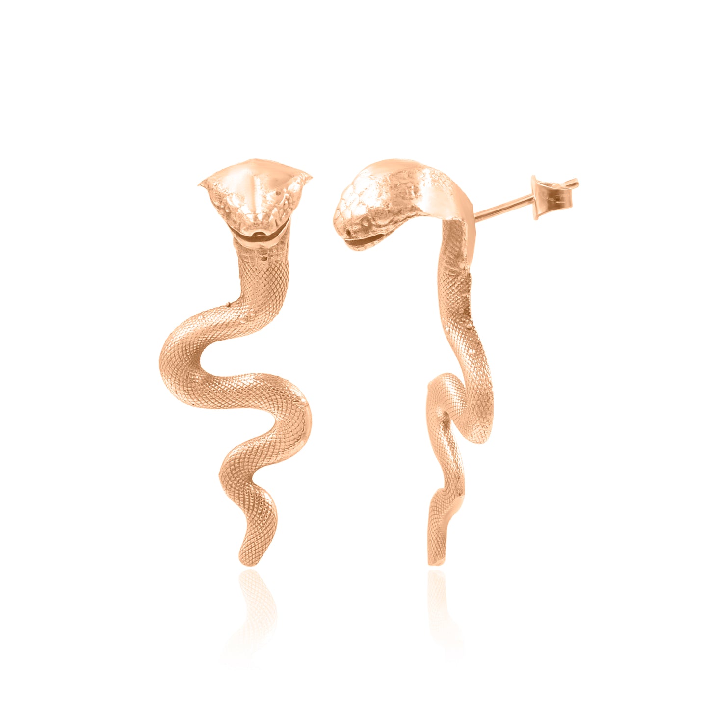 Snake Waves Stud Earrings