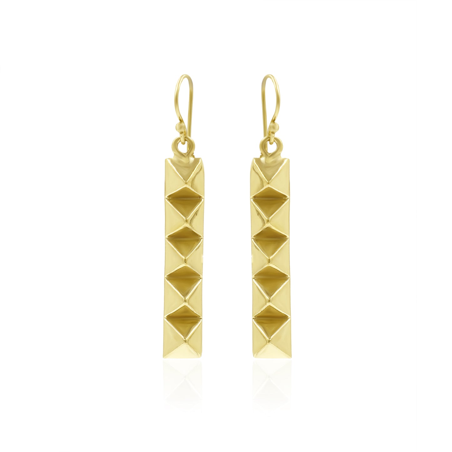 Pyramid Bar Hook Earrings