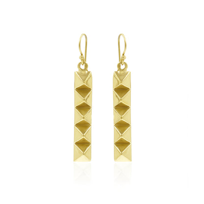 Pyramid Bar Hook Earrings