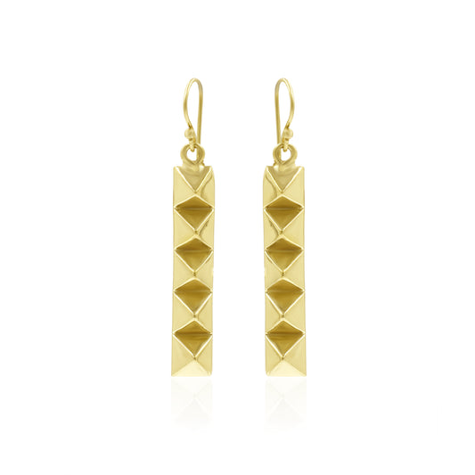 Pyramid Bar Hook Earrings