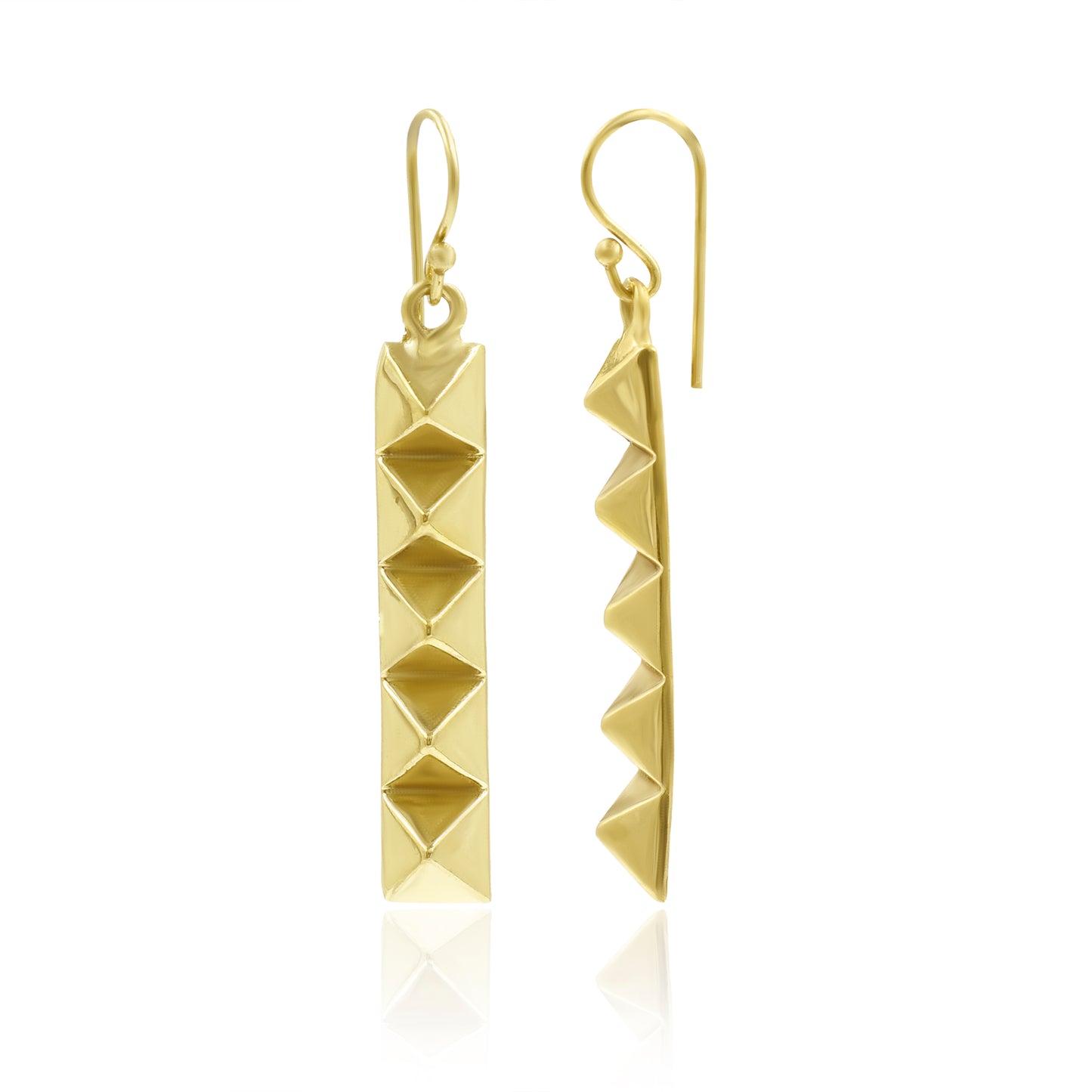 Pyramid Bar Hook Earrings