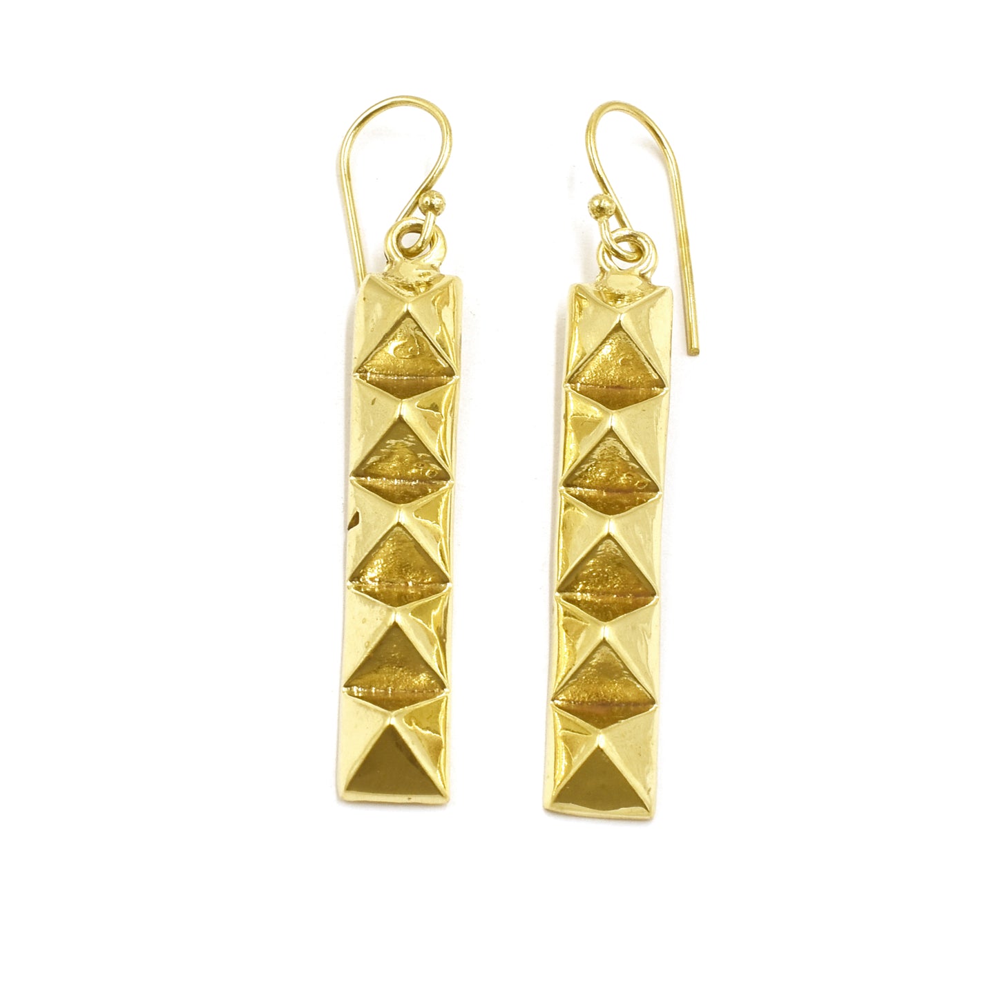 Pyramid Bar Hook Earrings