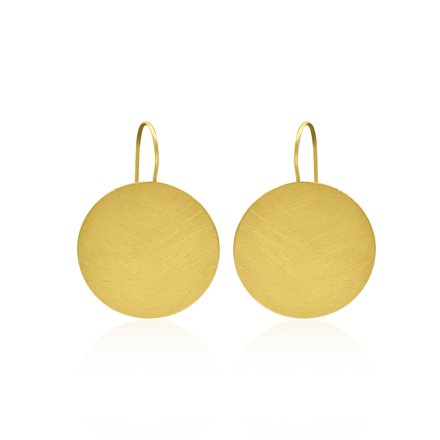 Plain Disc Hook Earrings