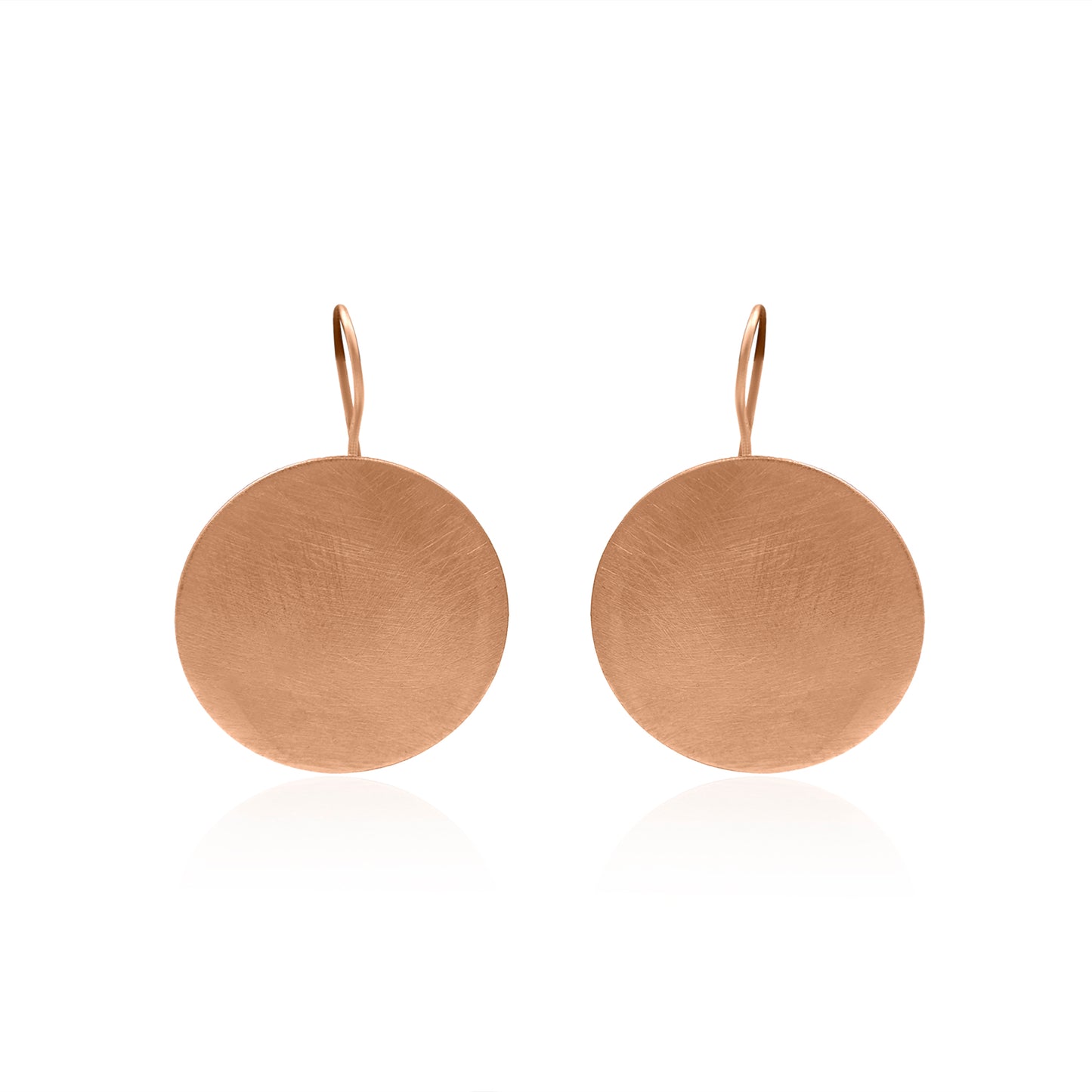 Plain Disc Hook Earrings