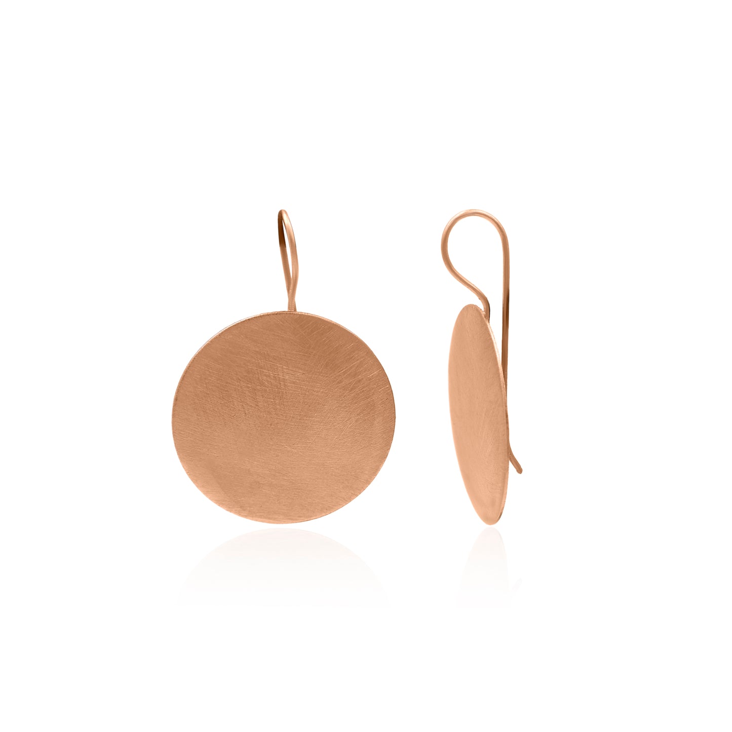 Plain Disc Hook Earrings