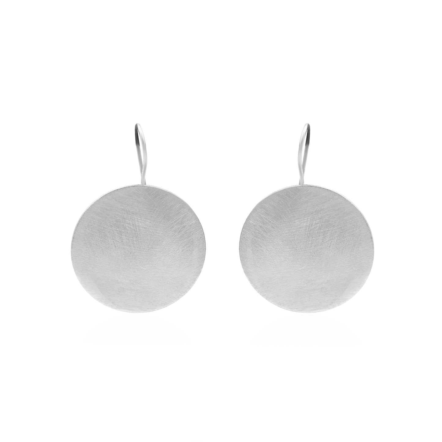 Plain Disc Hook Earrings