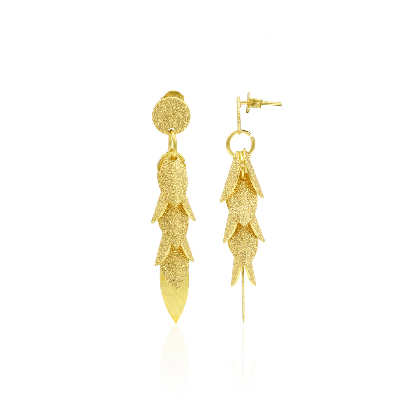 Falling Petal Stud Earrings