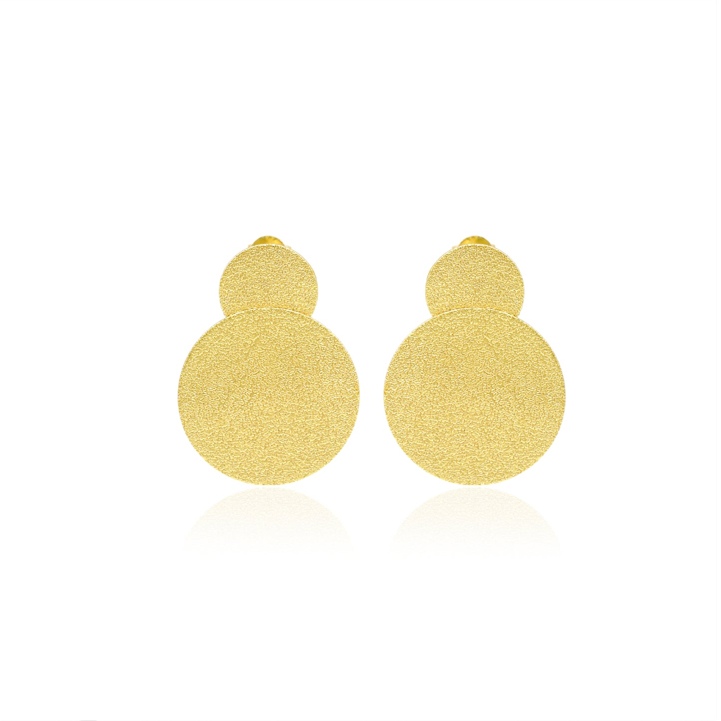 Golden Snowman Stud Earrings