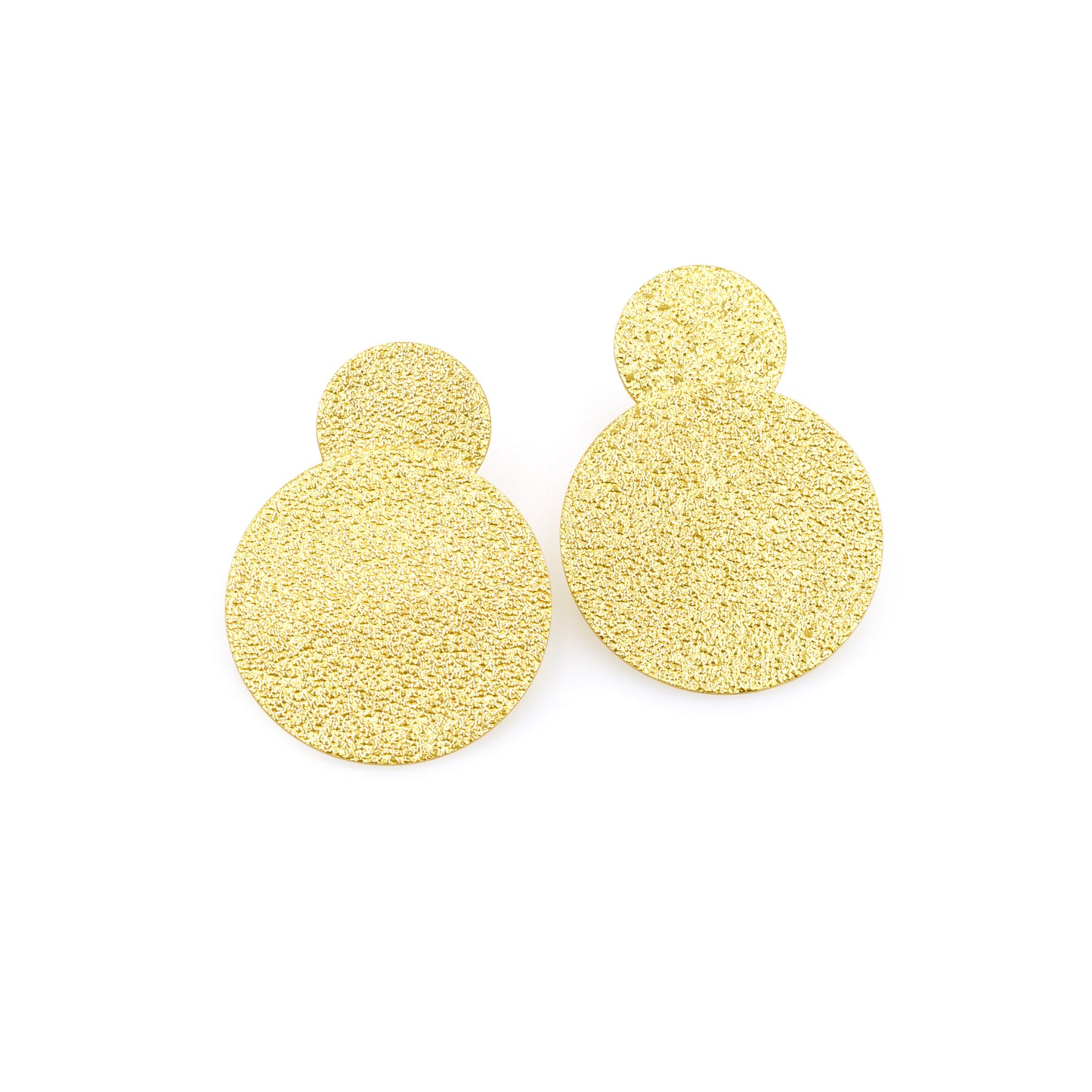 Golden Snowman Stud Earrings