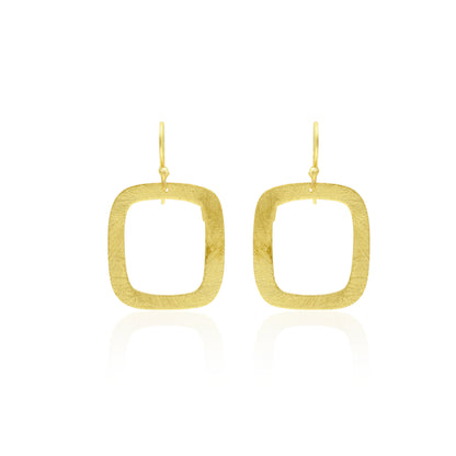 Golden Frame Hook Earrings