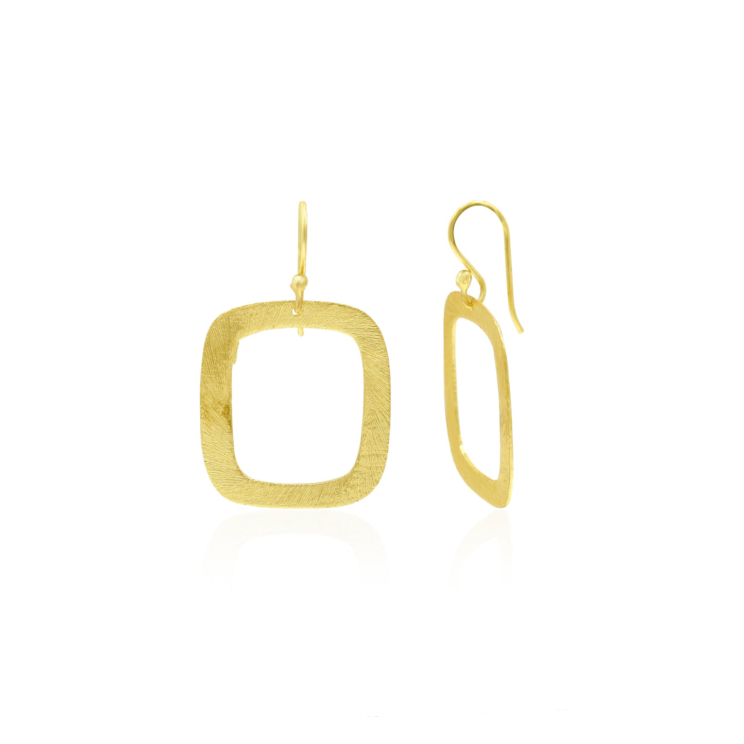 Golden Frame Hook Earrings