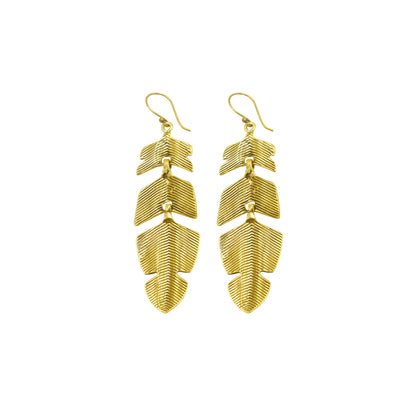 Abstract Leaf Hook Earrings