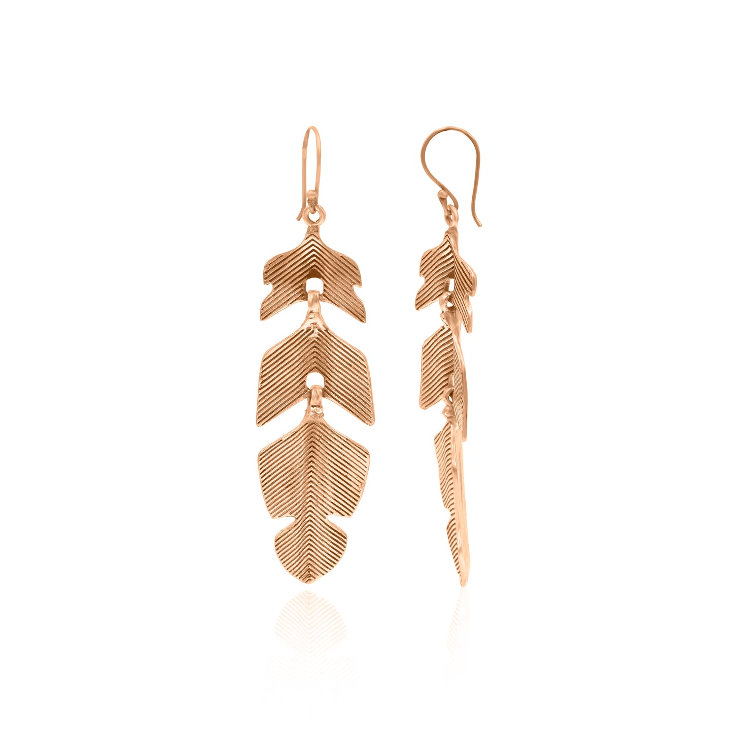 Abstract Leaf Hook Earrings