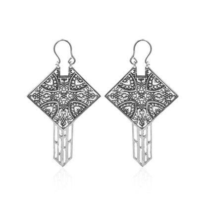 Vintage Key Hoop Earrings