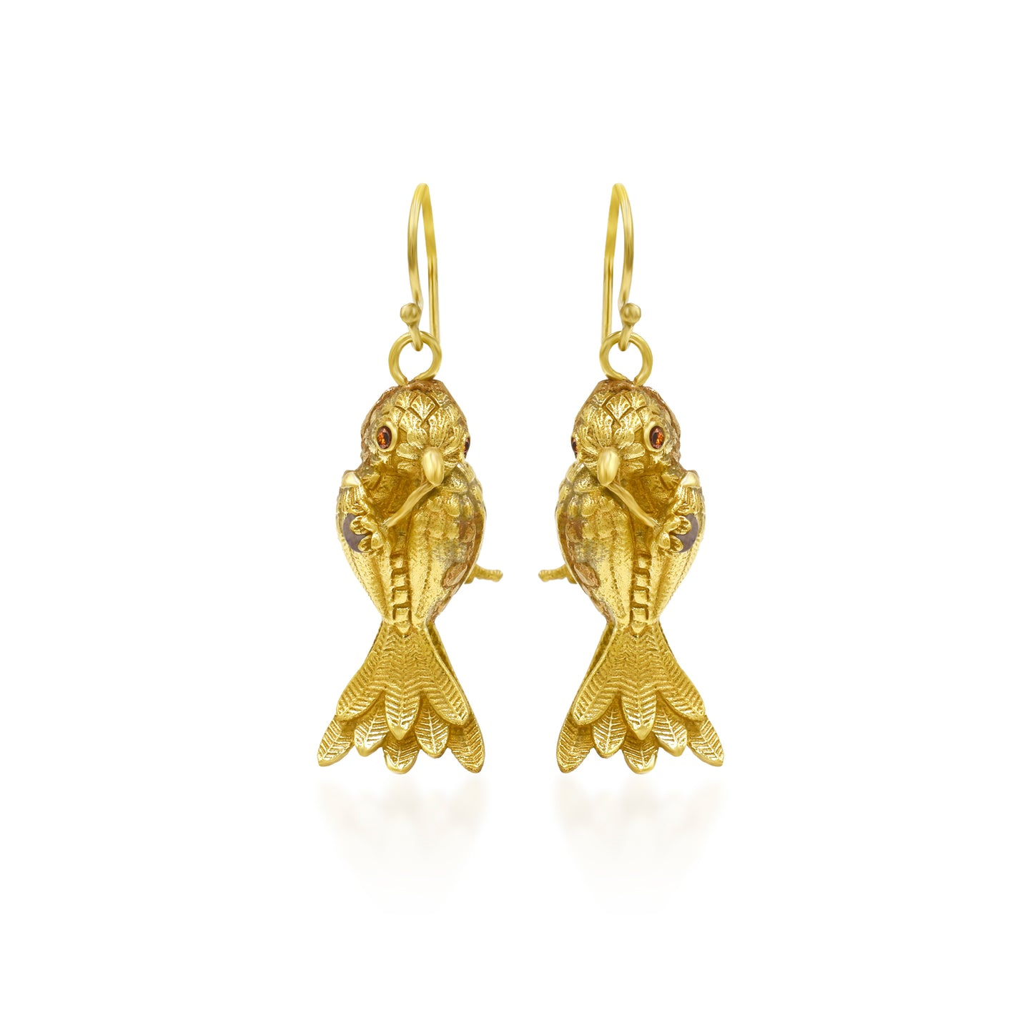 Golden Bird Hook Earrings