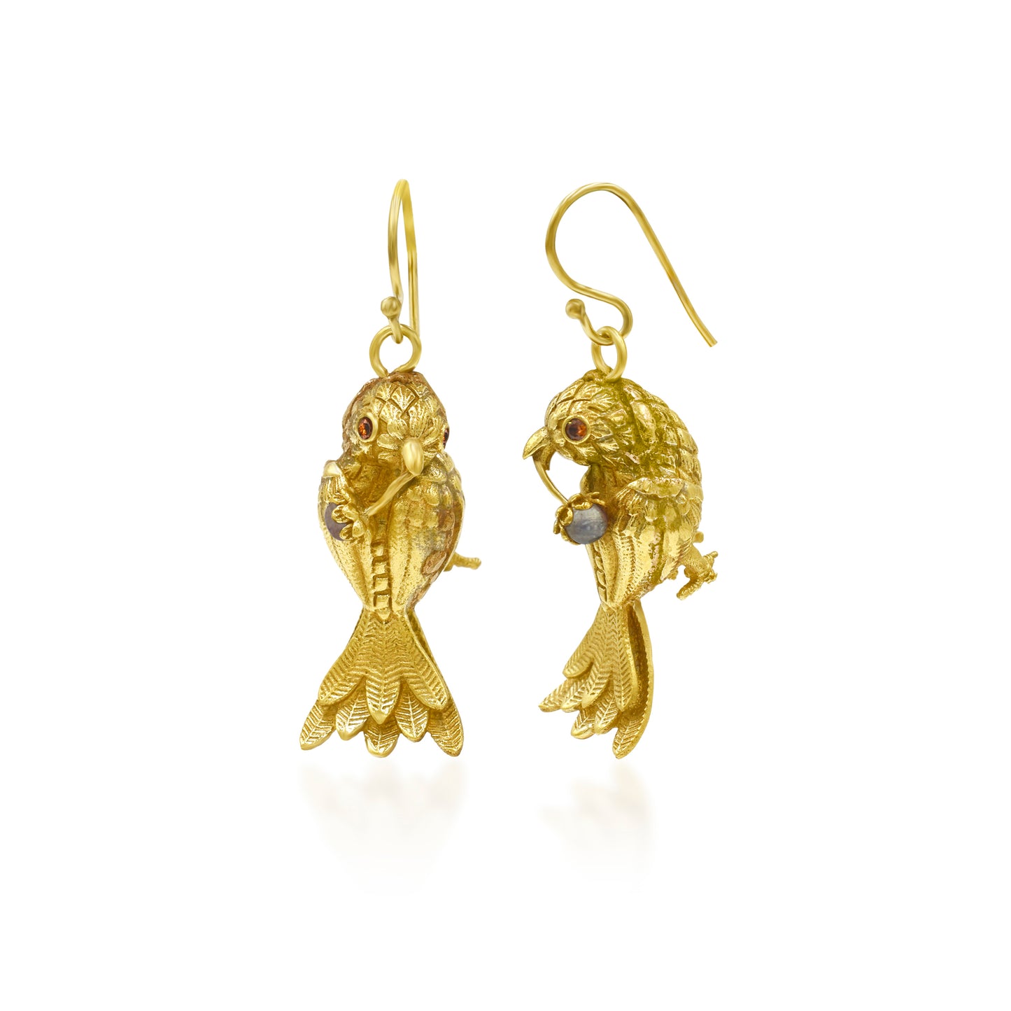 Golden Bird Hook Earrings