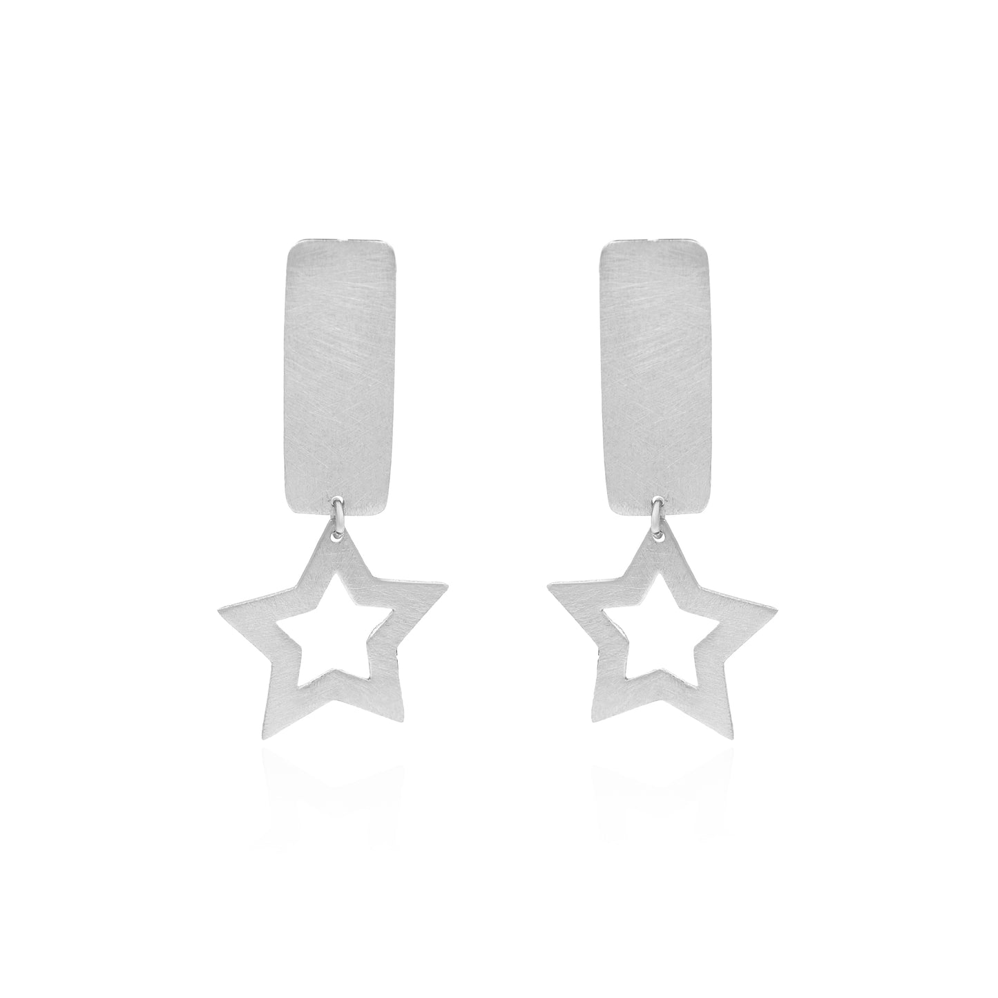 Falling Star On Ground Stud Earrings