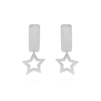Falling Star On Ground Stud Earrings