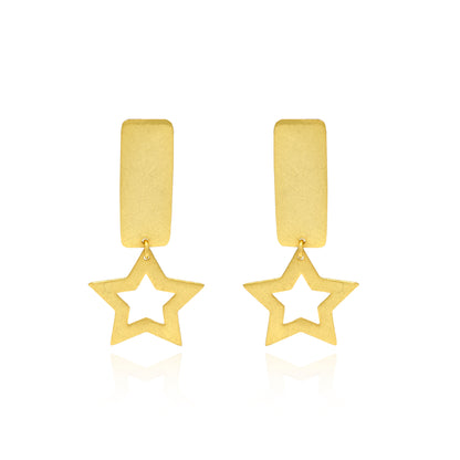 Falling Star On Ground Stud Earrings