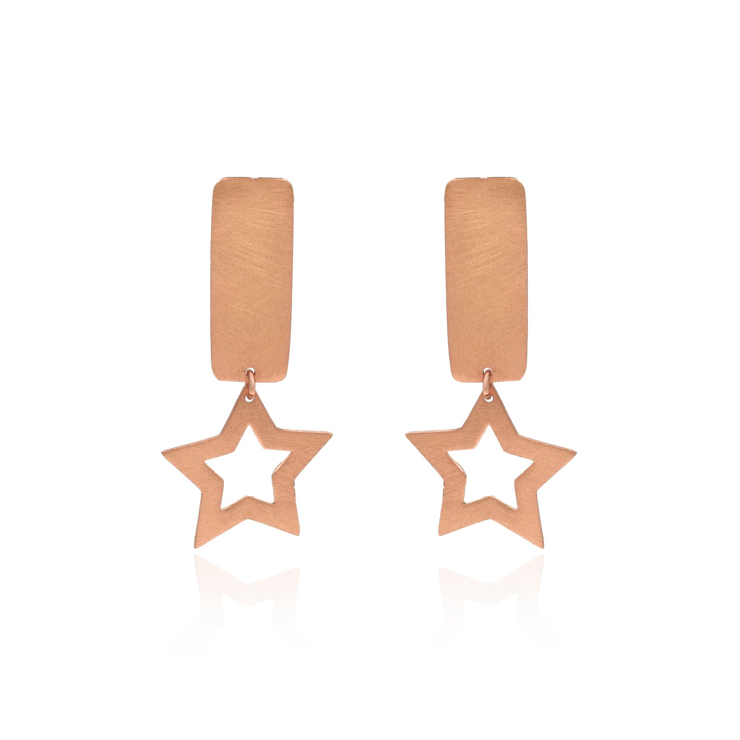 Falling Star On Ground Stud Earrings