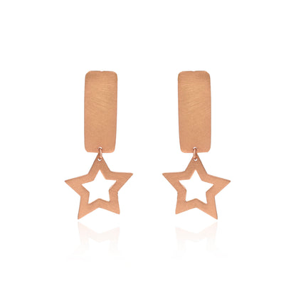 Falling Star On Ground Stud Earrings