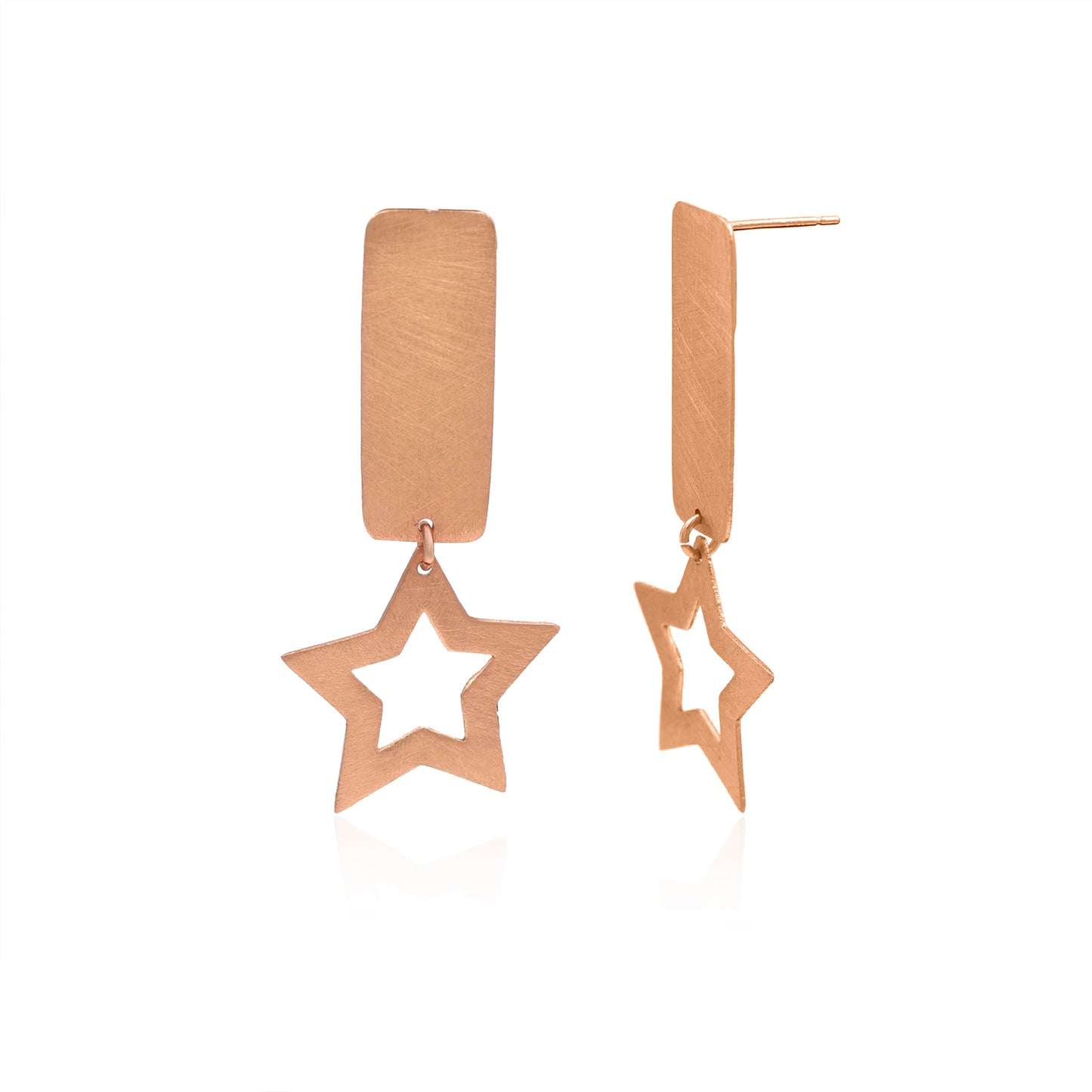 Falling Star On Ground Stud Earrings