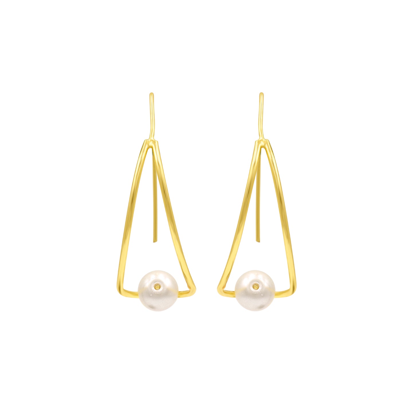 Pearl Basket Hook Earrings