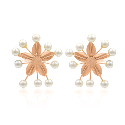 Frosted Pearls Stud Earrings