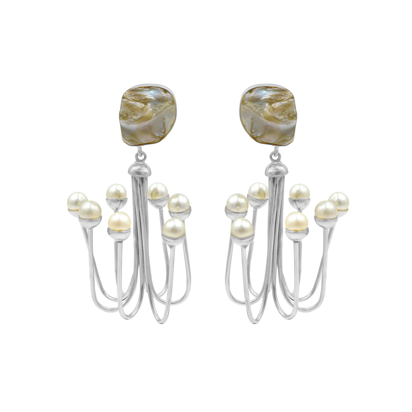 Pearl Jhoomar Stud Earrings