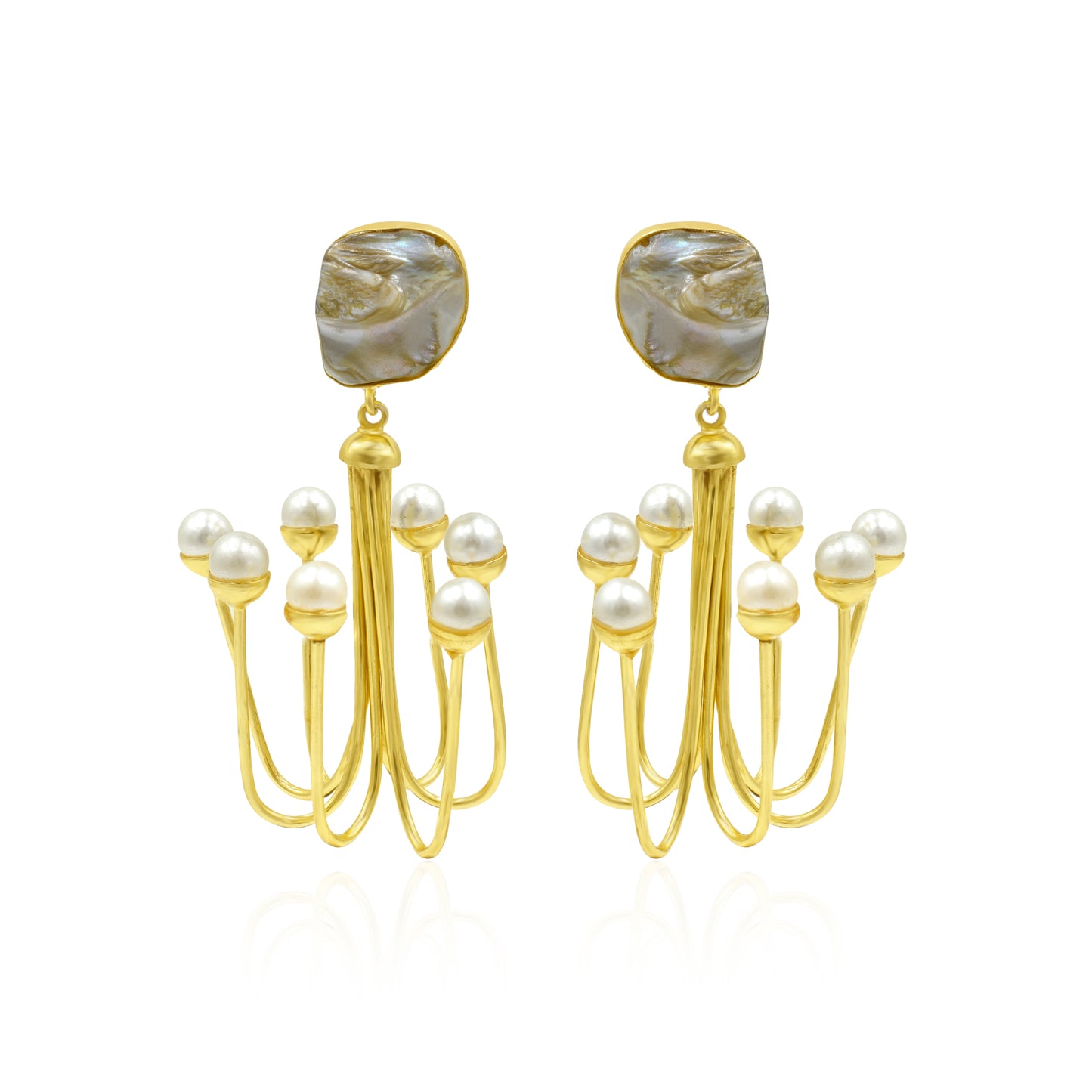 Pearl Jhoomar Stud Earrings