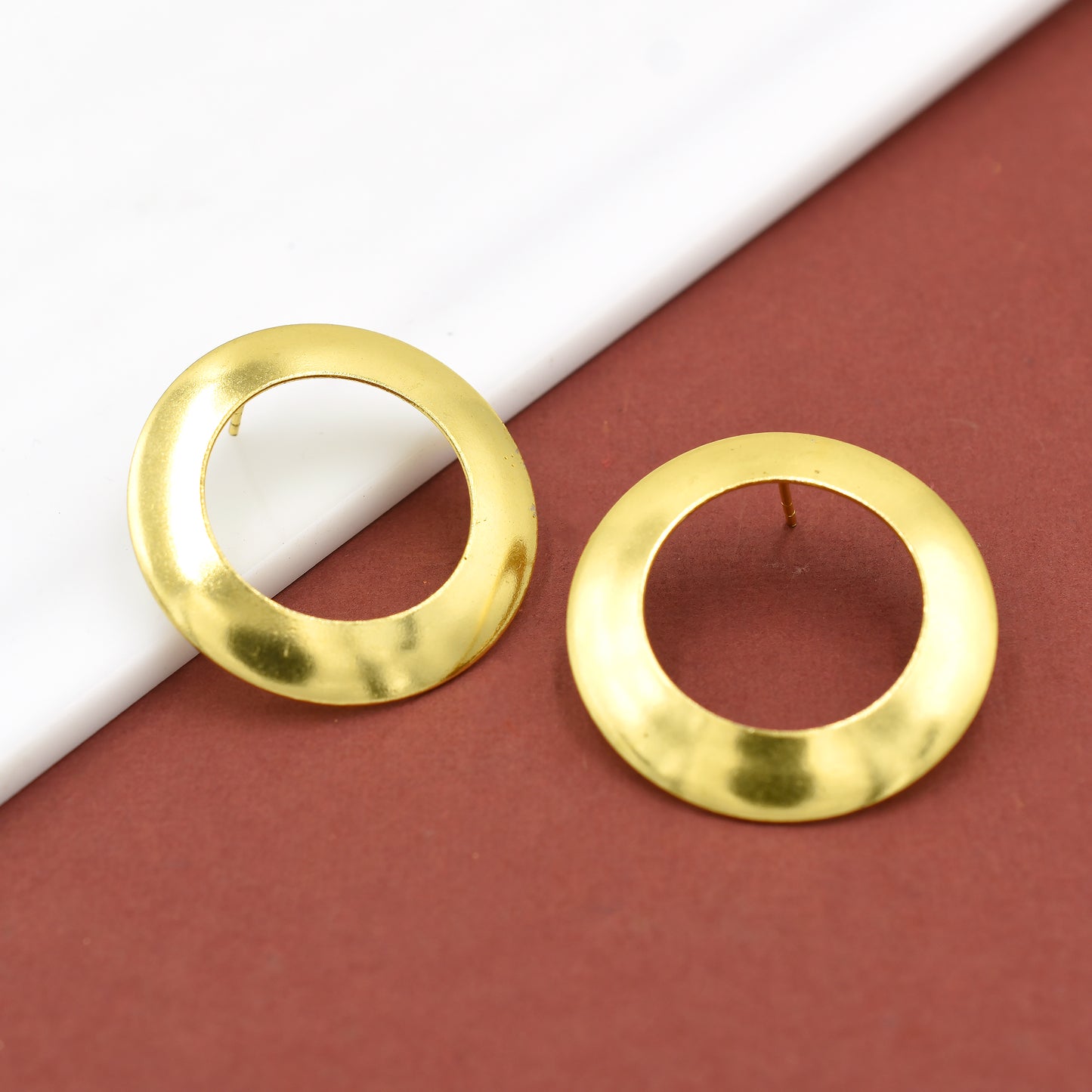 Hollow Ring Stud Earrings