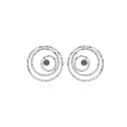Moon Twist Stud Earrings