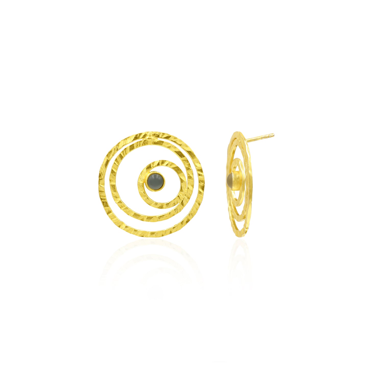 Moon Twist Stud Earrings