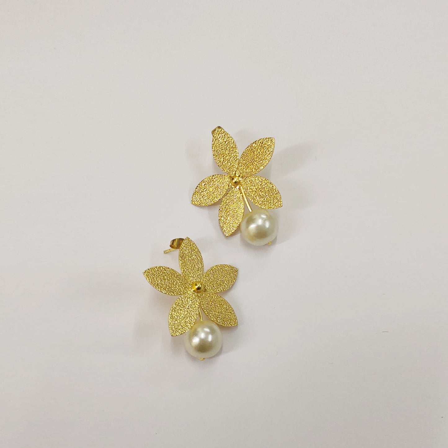 Petals Of Pearl Stud Earrings