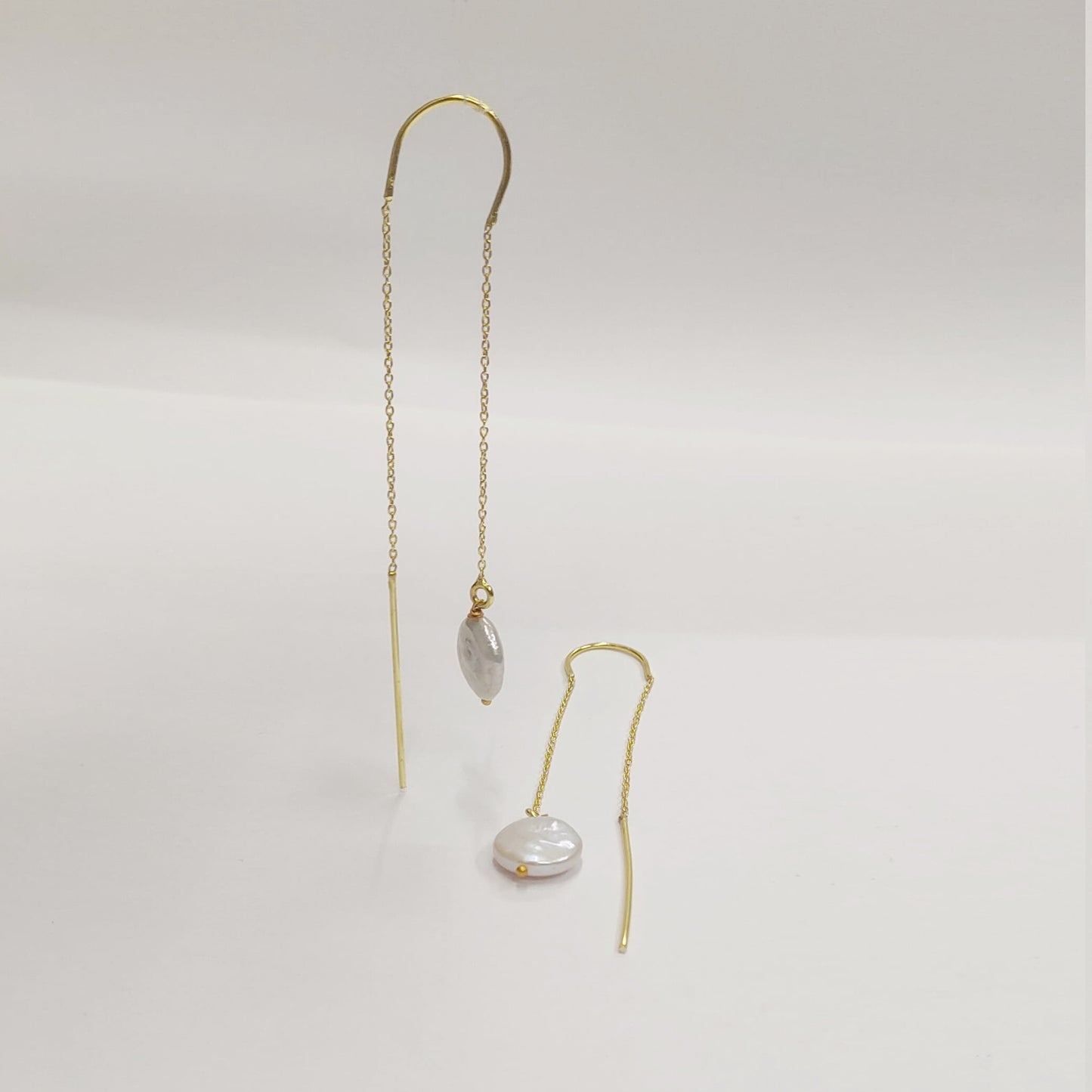 Pearl String Hook Earrings