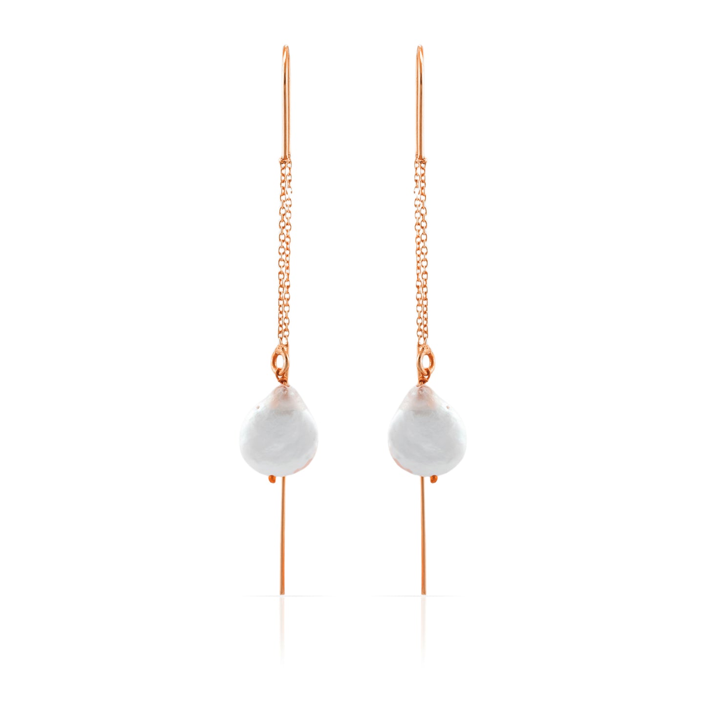 Pearl String Hook Earrings