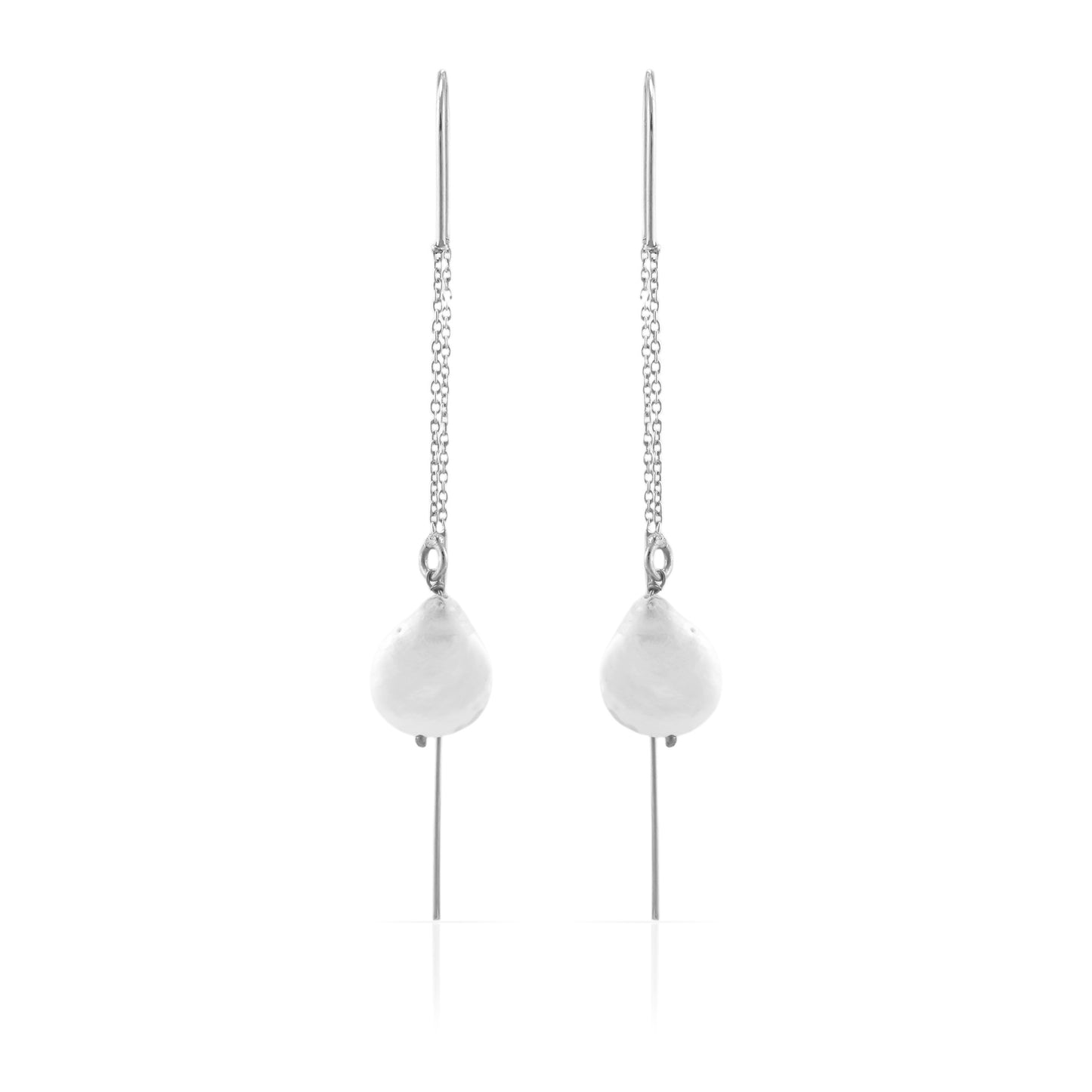 Pearl String Hook Earrings