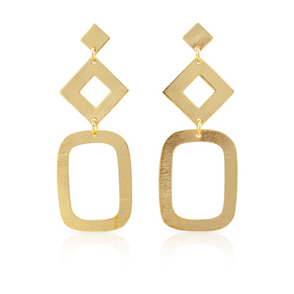Geo Swing Stud Earrings